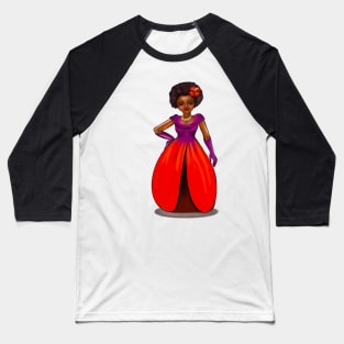 Princess Yasmin  ! beautiful  black girl with Afro hair, brown eyes and dark brown skin. Hair love ! Baseball T-Shirt